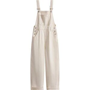 The Story High Waist Straight Denim Overalls